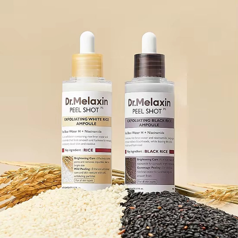 Dr. Melaxin Korean Rice Exfoliating Serum Gentle Exfoliation Blackhead Removal Hydrating Moisturizing Soften Pore Shrinking Skin