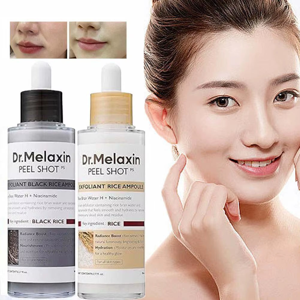 Dr. Melaxin Korean Rice Exfoliating Serum Gentle Exfoliation Blackhead Removal Hydrating Moisturizing Soften Pore Shrinking Skin