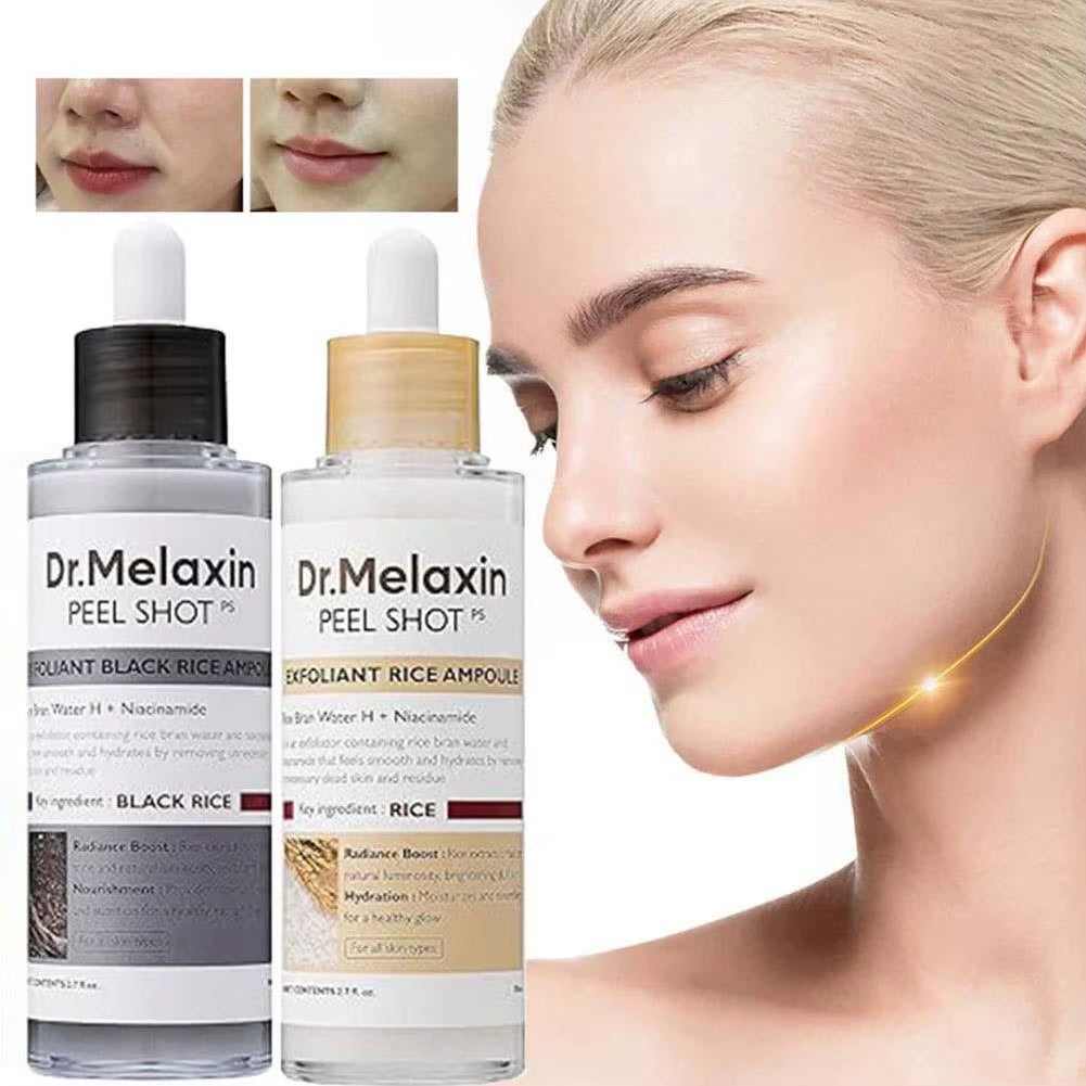 Dr. Melaxin Korean Rice Exfoliating Serum Gentle Exfoliation Blackhead Removal Hydrating Moisturizing Soften Pore Shrinking Skin