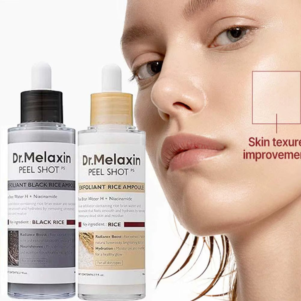 Dr. Melaxin Korean Rice Exfoliating Serum Gentle Exfoliation Blackhead Removal Hydrating Moisturizing Soften Pore Shrinking Skin